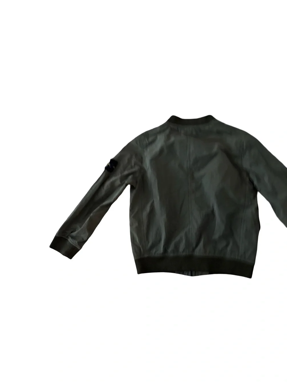 Stone Island Junior Olive Green Bomber Puffer Lightweight Lined Jacket Sz 6